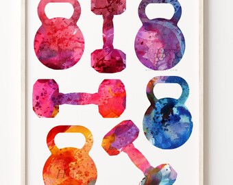 20 Pack - Exercise Workout Poster Set: Dumbbell, Suspension, Battle