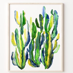 Stampa acquerello cactus Arte murale Decorazione deserto