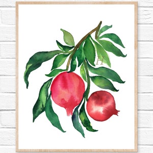 Pomegranate Watercolor Print