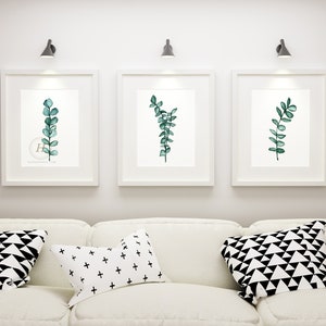 Satz von 3 Aquarell botanische Drucke