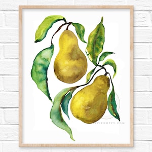 Stampa acquerello di pere di HippieHoppy