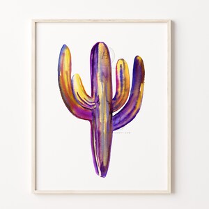 Cactus Watercolor Print, Desert Cacti Watercolor Art