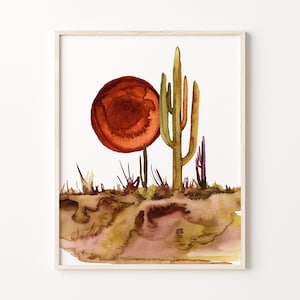 Stampa di cactus: arte murale botanica