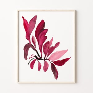 Seaweed Watercolor Print: Coastal Wall Art