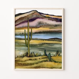 Southwestern Desert Watercolor Print