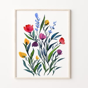 Flower Art Print Watercolor Painting