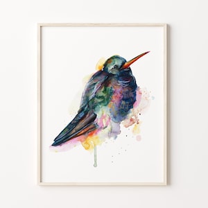 Hummingbird Watercolor Print