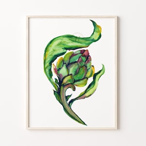Artichoke Food Kitchen Print Wall Art