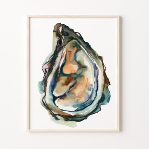 Oyster Shell Abstract Wall Art Print