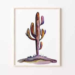 Stampa di cactus: arte murale botanica, decorazione del deserto