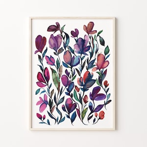 Flower Art Print, Watercolor Painting