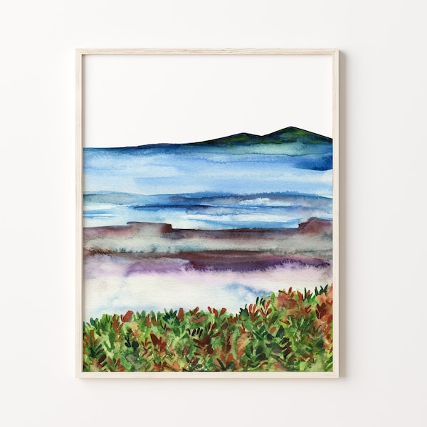 Ocean Watercolor Print