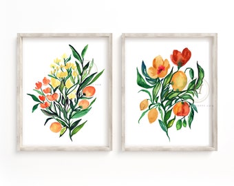 Fiori Set di 2 stampe
