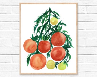 Tomato Watercolor Print
