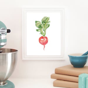 Radish Watercolor Print