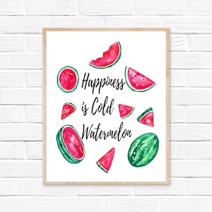 Watermelon Watercolor Print