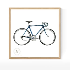 Fahrrad Aquarell Kunstdruck