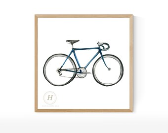 Bike Watercolor Art Print