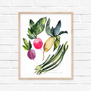 Vegetable Watercolor Print