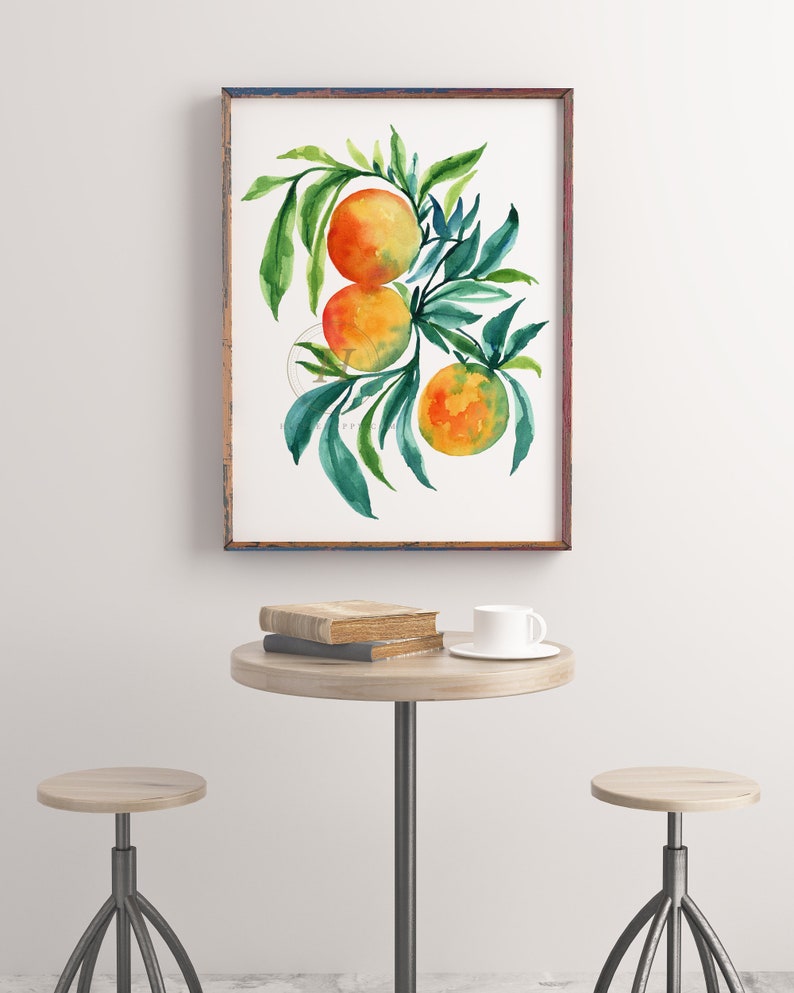Blueberry Orange prints Set of 3