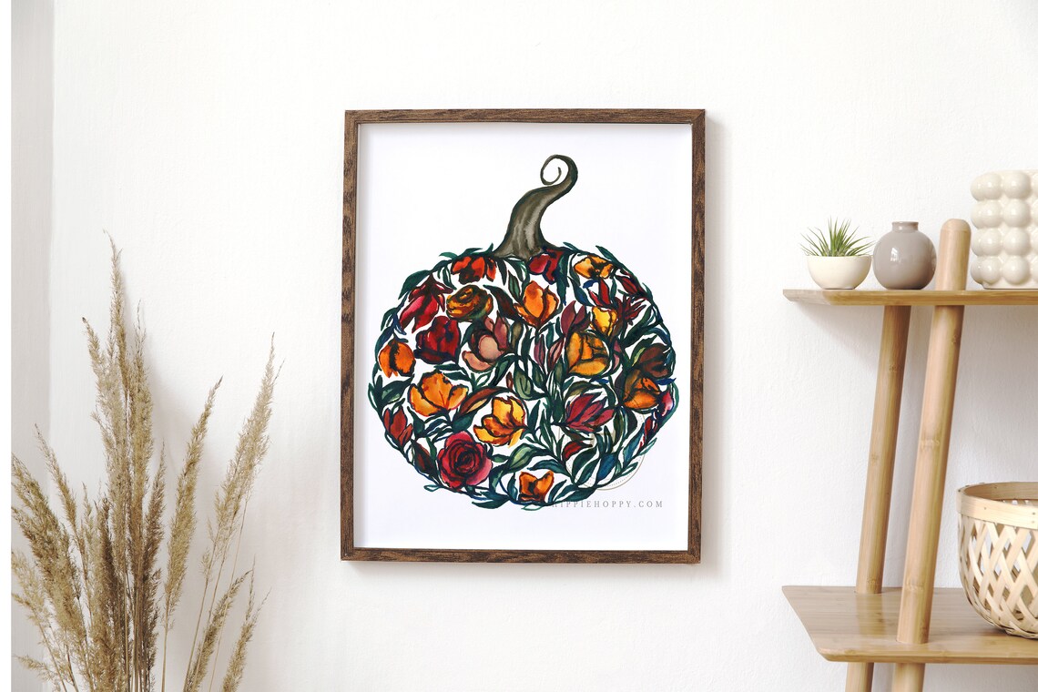 Pumpkins Wall Art Pumpkin Art Print Fall Décor Fall Art Etsy