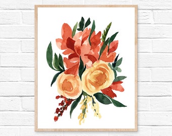 Bloemenaquarel Afdrukken