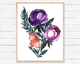 Flower Watercolor Print