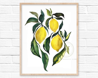 Lemons Watercolor Print