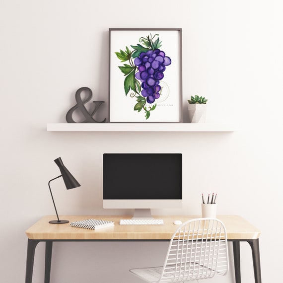 Grape Watercolor Painting - Etsy