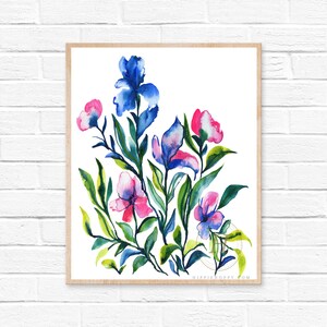 Flower Watercolor Print