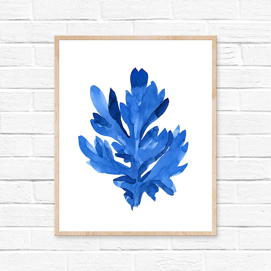 Nautical Set Coral And Seaweed Set Of Prints Watercolor Wall Nautical Set Coral And Seaweed Set Of Prints Watercolor Wall