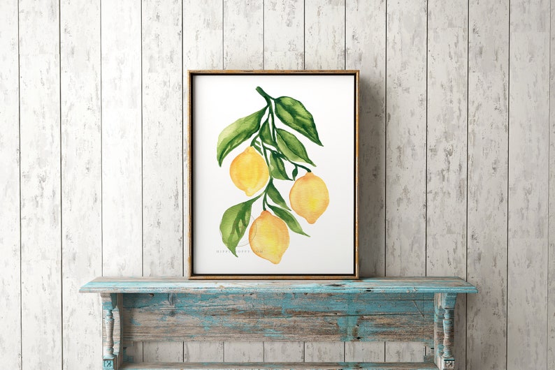 Lemon Art Prints, Set of 2 by HippieHoppy image 5