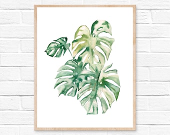 Monstera Art | Etsy