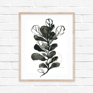 Fiddle Leaf Fig Watercolor Print