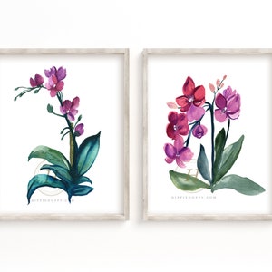 Orchid Watercolor Print