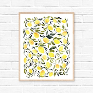 Lemon Watercolor Print