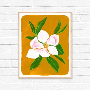 Magnolia Watercolor Print