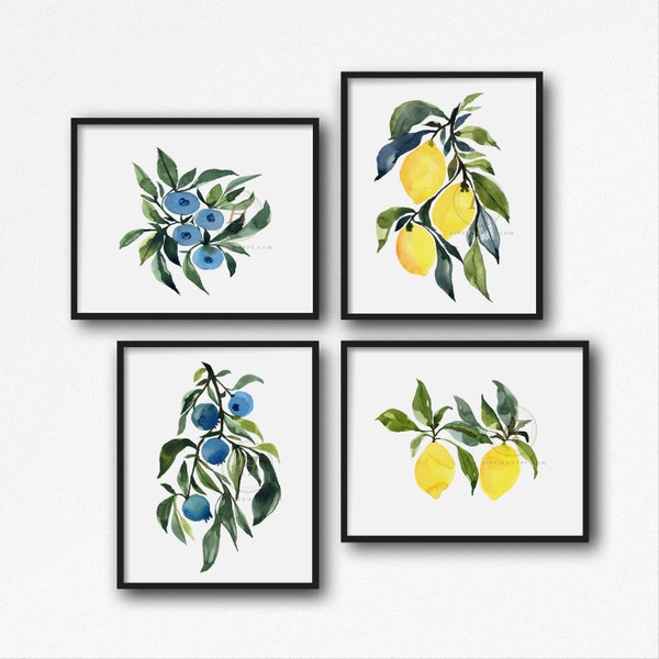 Lemon Wall Art Etsy