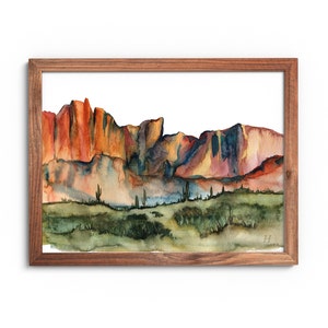 Desert Watercolor Print by HippieHoppy