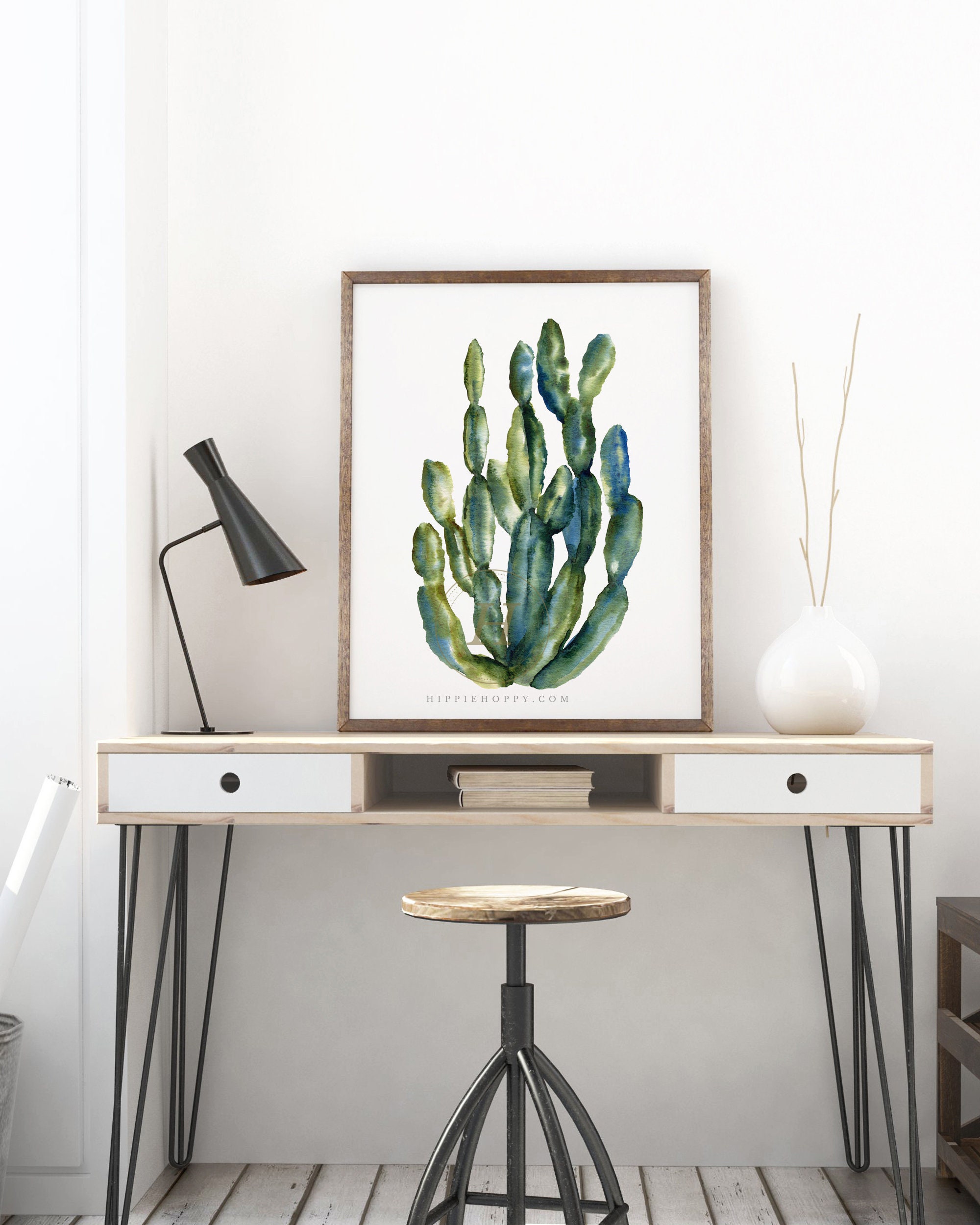 Set Of 2 Prints, Cactus Wall Decor