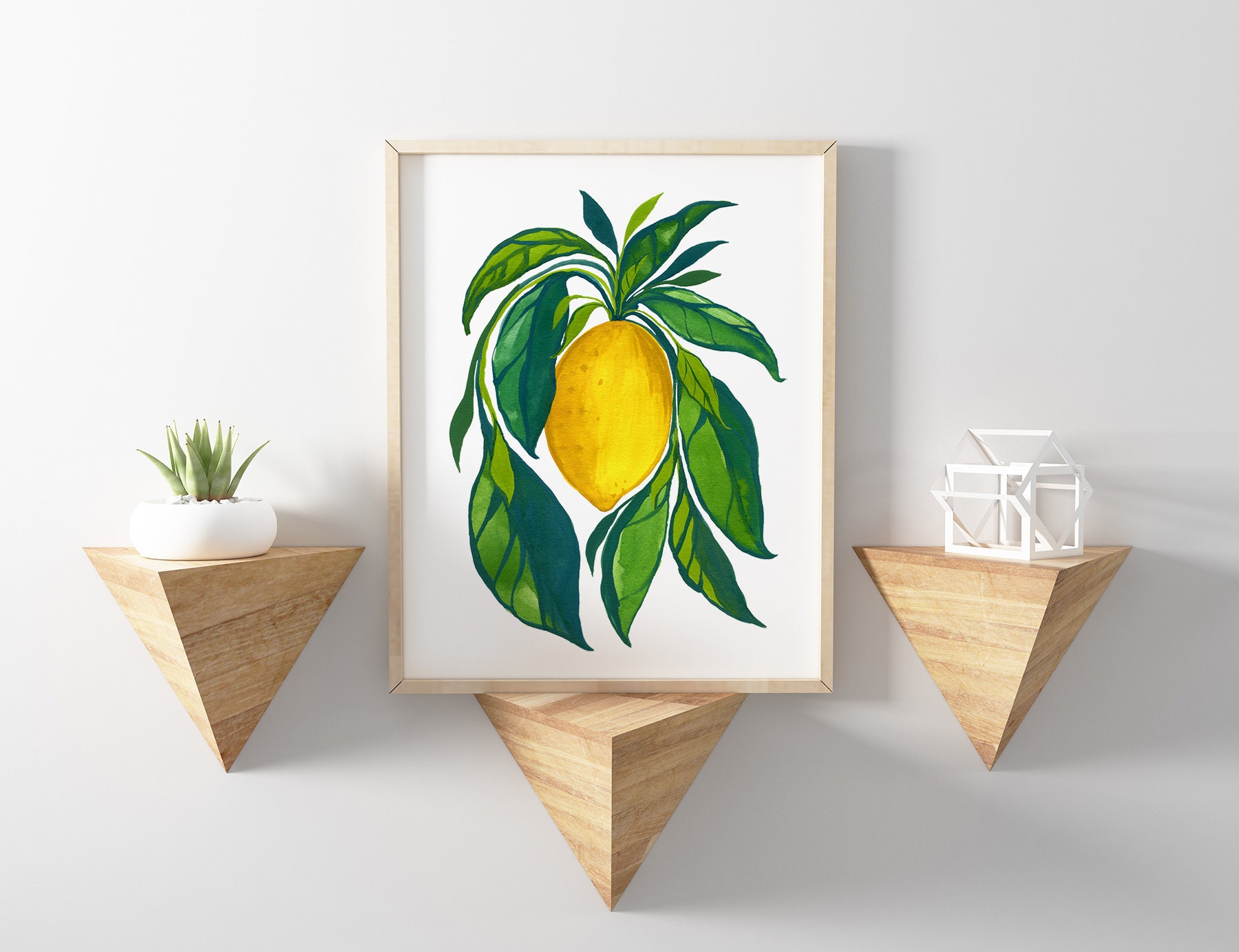 Lemon Art Lemon Print Lemon Art Print Kitchen Art Lemon Wall Art