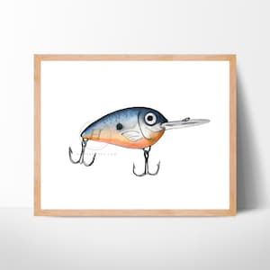 Fishing Lures Watercolor Print