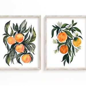 Arancione, Frutta, Stampe d'Arte, Set di 2