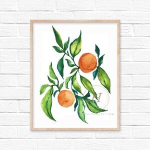 Oranges Watercolor Fruit Print