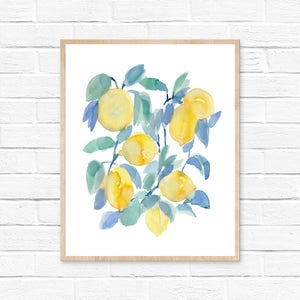 Lemons Watercolor Print