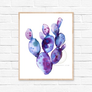 Stampa del colore del cactus di pera spinosa