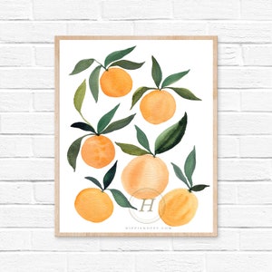 Oranges Art Watercolor Print