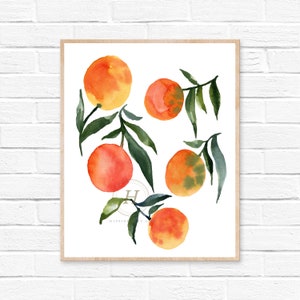 Orange Fruit Watercolor Print