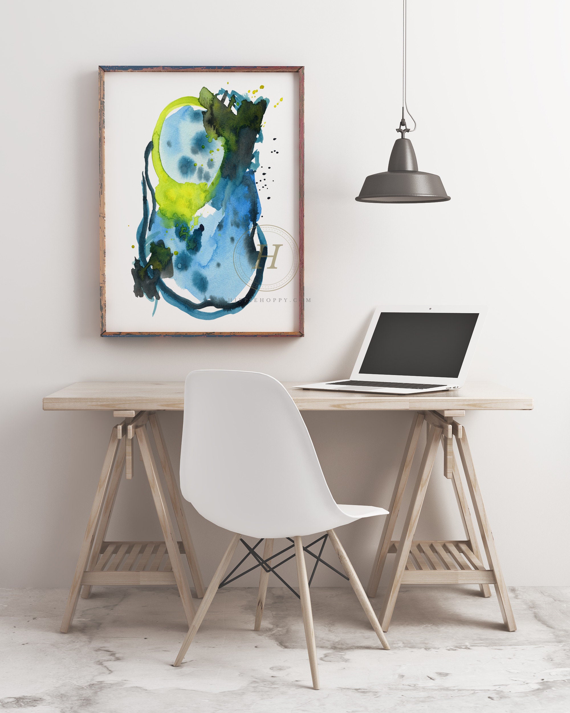 抽象的な水彩画 - Etsy 日本