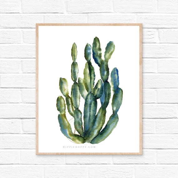 Kaktus Aquarell Druck - Etsy.de